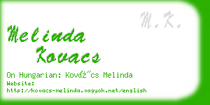 melinda kovacs business card